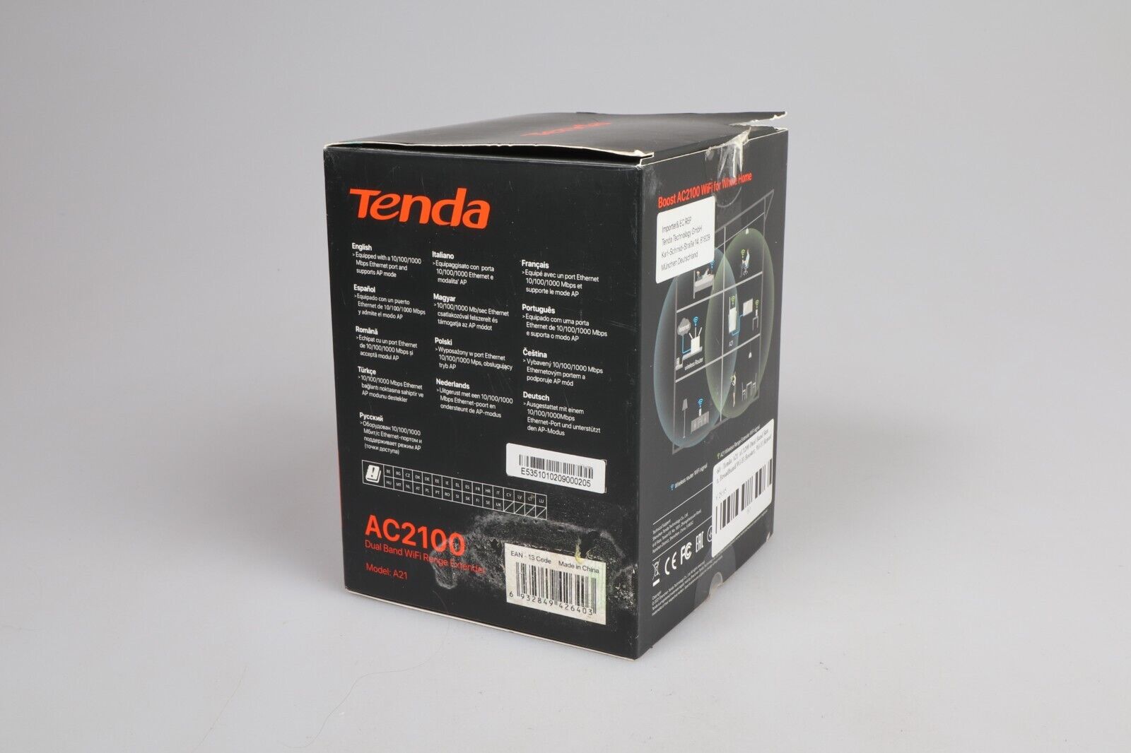 Tenda A21 AC2100 | Dual Band WiFi Range Extender - Dutch|Thrift